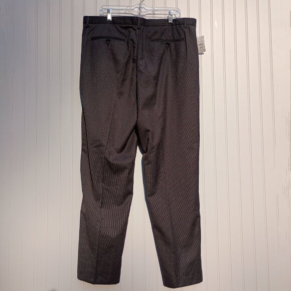 CALVIN KLEIN Dress Pants Mens 38 x 32 Gray and Black Houndstooth Classic Slacks - Picture 3 of 11